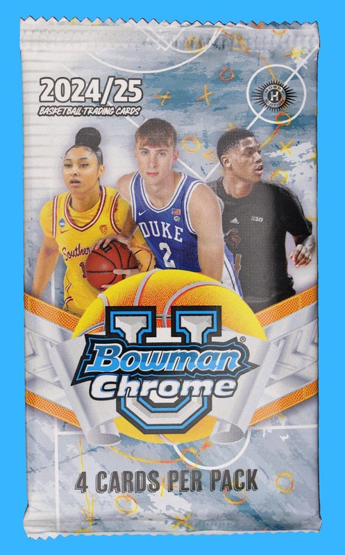 2024-25 Topps Bowman Chrome U Basketball  Hobby Pack (Fresh Box)