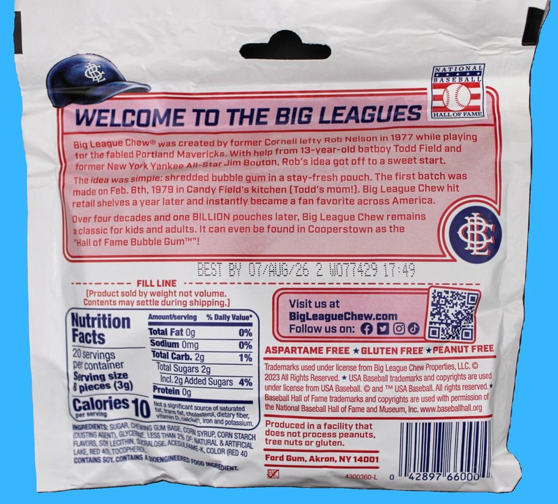 2.12oz Big League Chew Bubble Gum (Outta Here Original) - Image 2